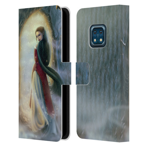 Tiffany "Tito" Toland-Scott Christmas Art Elf Woman In Snowy Forest Leather Book Wallet Case Cover For Nokia XR20