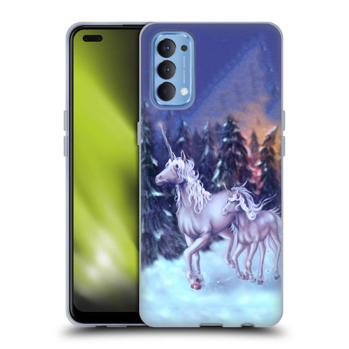 Tiffany "Tito" Toland-Scott Christmas Art Winter Unicorns Soft Gel Case for OPPO Reno 4 5G