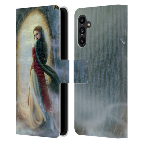 Tiffany "Tito" Toland-Scott Christmas Art Elf Woman In Snowy Forest Leather Book Wallet Case Cover For Samsung Galaxy A13 5G (2021)