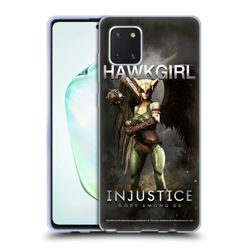 Injustice Gods Among Us Characters Hawkgirl Soft Gel Case for Samsung Galaxy Note10 Lite