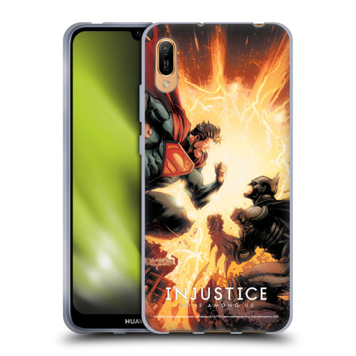 Injustice Gods Among Us Key Art Battle Soft Gel Case for Huawei Y6 Pro (2019)