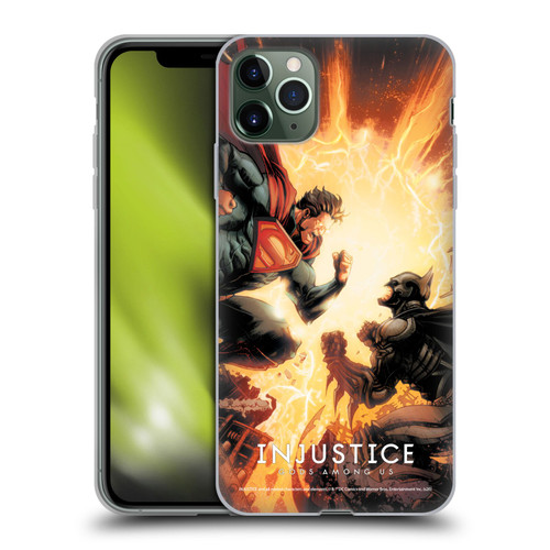 Injustice Gods Among Us Key Art Battle Soft Gel Case for Apple iPhone 11 Pro Max