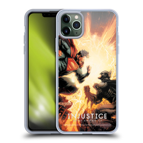 Injustice Gods Among Us Key Art Battle Soft Gel Case for Apple iPhone 11 Pro Max