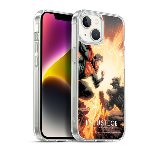 Injustice Gods Among Us Key Art Battle Soft Gel Case for Apple iPhone 14