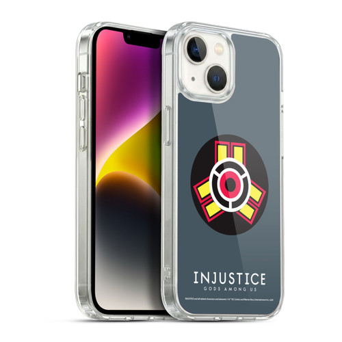 Injustice Gods Among Us Key Art Game Logo Soft Gel Case for Apple iPhone 14