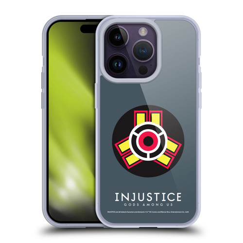 Injustice Gods Among Us Key Art Game Logo Soft Gel Case for Apple iPhone 14 Pro