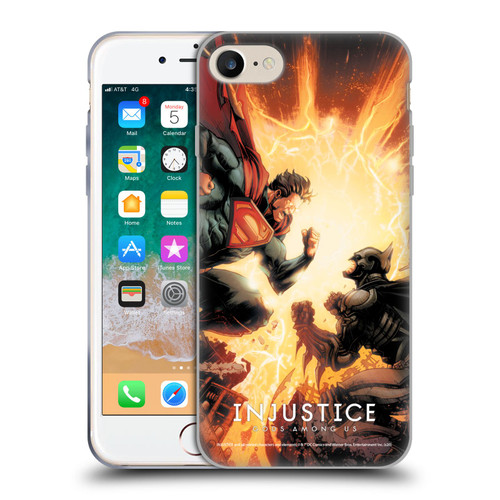 Injustice Gods Among Us Key Art Battle Soft Gel Case for Apple iPhone 7 / 8 / SE 2020 & 2022