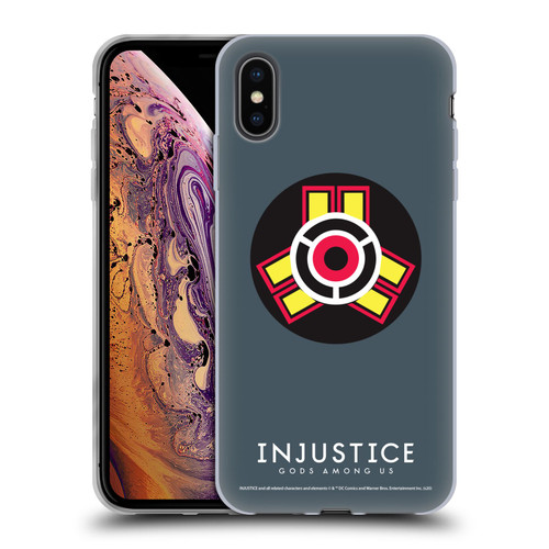 Injustice Gods Among Us Key Art Game Logo Soft Gel Case for Apple iPhone XS Max
