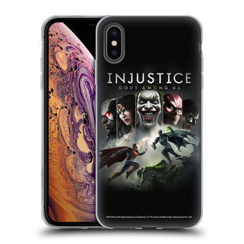 Injustice Gods Among Us Key Art Poster Soft Gel Case for Apple iPhone XS Max