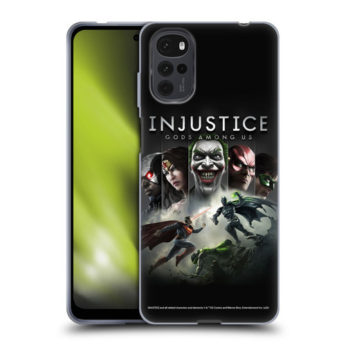 Injustice Gods Among Us Key Art Poster Soft Gel Case for Motorola Moto G22
