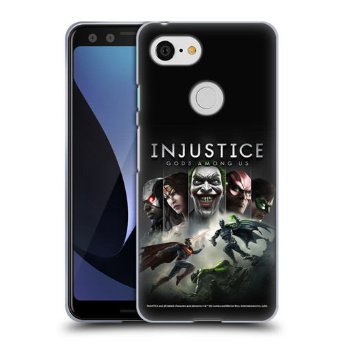 Injustice Gods Among Us Key Art Poster Soft Gel Case for Google Pixel 3