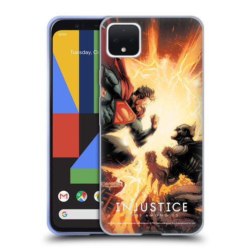Injustice Gods Among Us Key Art Battle Soft Gel Case for Google Pixel 4 XL