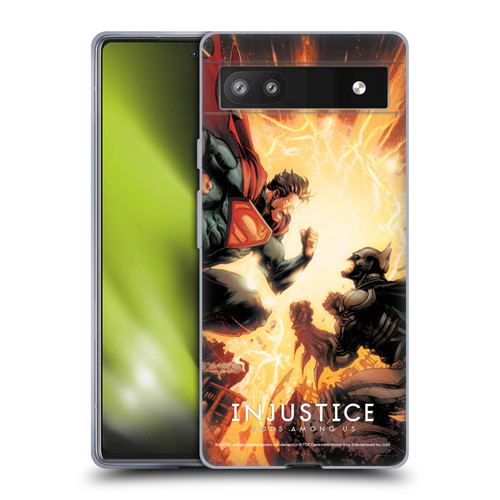 Injustice Gods Among Us Key Art Battle Soft Gel Case for Google Pixel 6a