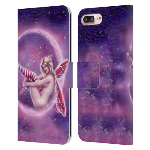 Tiffany "Tito" Toland-Scott Fairies Peppermint Leather Book Wallet Case Cover For Apple iPhone 7 Plus / iPhone 8 Plus