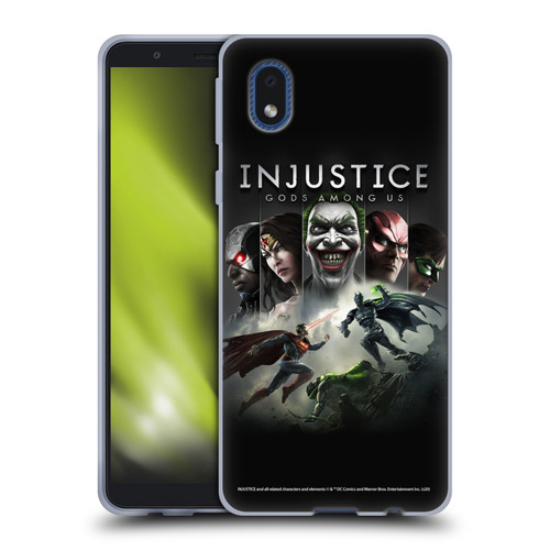 Injustice Gods Among Us Key Art Poster Soft Gel Case for Samsung Galaxy A01 Core (2020)
