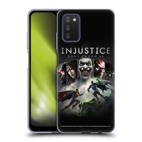 Injustice Gods Among Us Key Art Poster Soft Gel Case for Samsung Galaxy A03s (2021)