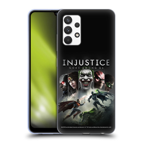 Injustice Gods Among Us Key Art Poster Soft Gel Case for Samsung Galaxy A32 (2021)