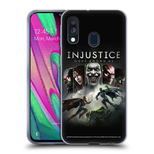 Injustice Gods Among Us Key Art Poster Soft Gel Case for Samsung Galaxy A40 (2019)