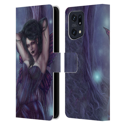 Tiffany "Tito" Toland-Scott Fairies Purple Gothic Leather Book Wallet Case Cover For OPPO Find X5
