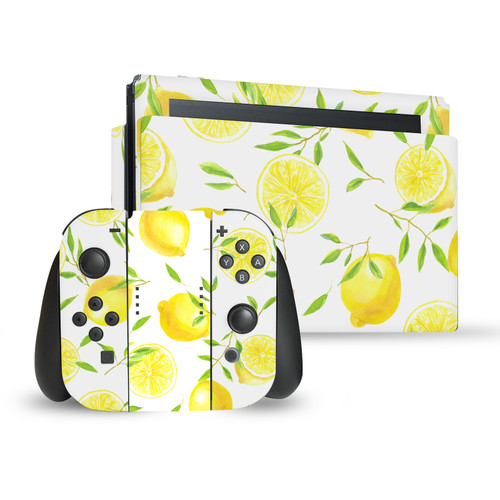 Katerina Kirilova Patterns Lemons Vinyl Sticker Skin Decal Cover for Nintendo Switch Bundle