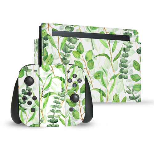 Katerina Kirilova Patterns Eucalyptus Mix Vinyl Sticker Skin Decal Cover for Nintendo Switch Bundle