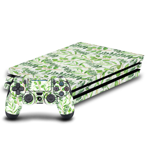 Katerina Kirilova Patterns Eucalyptus Mix Vinyl Sticker Skin Decal Cover for Sony PS4 Pro Bundle