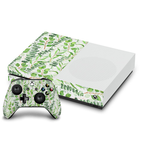 Katerina Kirilova Patterns Eucalyptus Mix Vinyl Sticker Skin Decal Cover for Microsoft One S Console & Controller