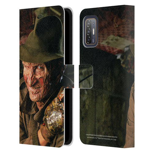 A Nightmare On Elm Street 4 The Dream Master Graphics Freddy Leather Book Wallet Case Cover For HTC Desire 21 Pro 5G