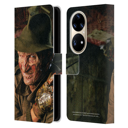 A Nightmare On Elm Street 4 The Dream Master Graphics Freddy Leather Book Wallet Case Cover For Huawei P50 Pro