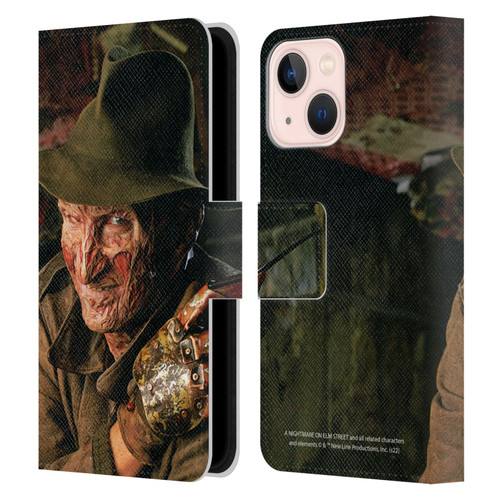 A Nightmare On Elm Street 4 The Dream Master Graphics Freddy Leather Book Wallet Case Cover For Apple iPhone 13 Mini