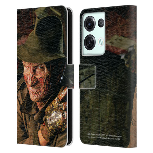 A Nightmare On Elm Street 4 The Dream Master Graphics Freddy Leather Book Wallet Case Cover For OPPO Reno8 Pro