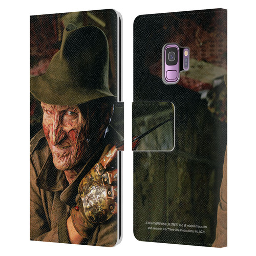 A Nightmare On Elm Street 4 The Dream Master Graphics Freddy Leather Book Wallet Case Cover For Samsung Galaxy S9