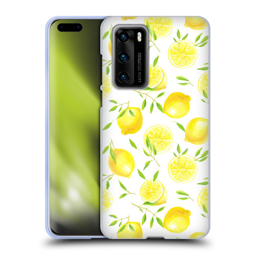 Katerina Kirilova Fruits & Foliage Patterns Lemons Soft Gel Case for Huawei P40 5G