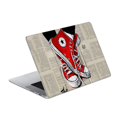 LouiJoverArt Red Ink Shoes Vinyl Sticker Skin Decal Cover for Apple MacBook Pro 14" A2442