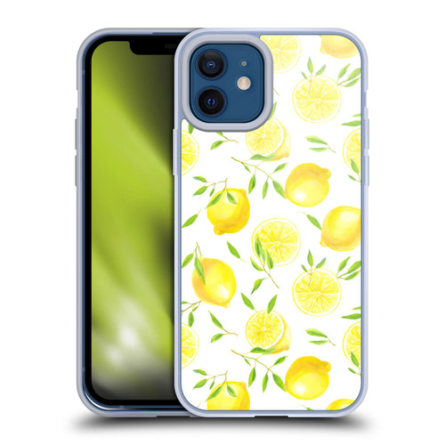 Katerina Kirilova Fruits & Foliage Patterns Lemons Soft Gel Case for Apple iPhone 12 / iPhone 12 Pro