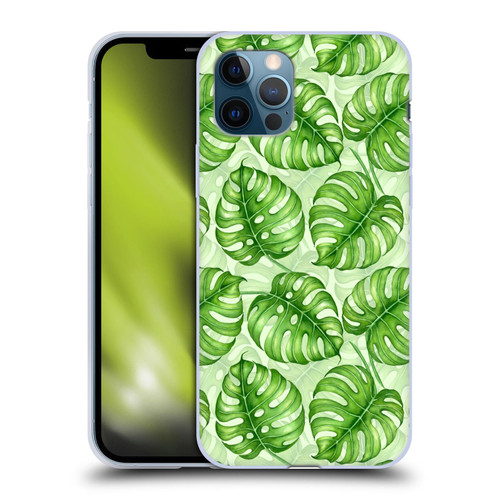 Katerina Kirilova Fruits & Foliage Patterns Monstera Soft Gel Case for Apple iPhone 12 / iPhone 12 Pro