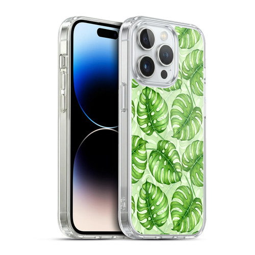 Katerina Kirilova Fruits & Foliage Patterns Monstera Soft Gel Case for Apple iPhone 13 Pro & MagSafe
