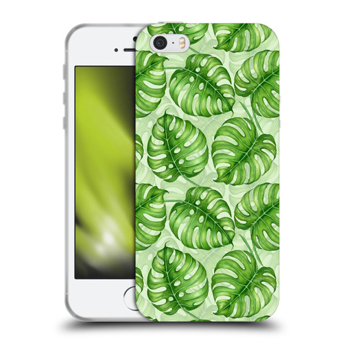 Katerina Kirilova Fruits & Foliage Patterns Monstera Soft Gel Case for Apple iPhone 5 / 5s / iPhone SE 2016