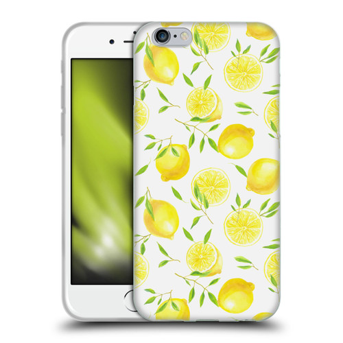 Katerina Kirilova Fruits & Foliage Patterns Lemons Soft Gel Case for Apple iPhone 6 / iPhone 6s