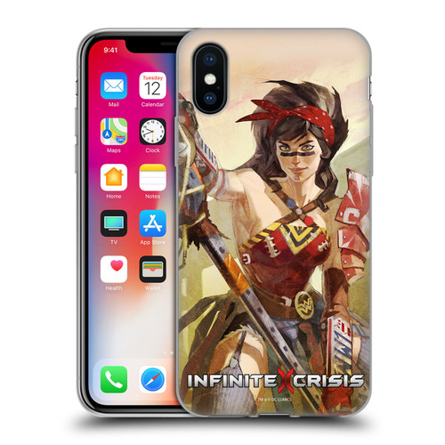 Infinite Crisis Characters Atomic Wonder Woman Soft Gel Case for Apple iPhone X / iPhone XS