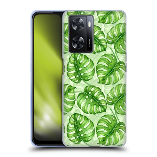 Katerina Kirilova Fruits & Foliage Patterns Monstera Soft Gel Case for OPPO A57s