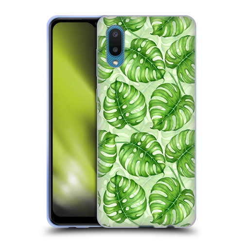 Katerina Kirilova Fruits & Foliage Patterns Monstera Soft Gel Case for Samsung Galaxy A02/M02 (2021)