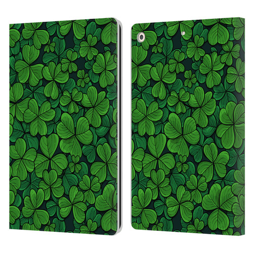 Katerina Kirilova Fruits & Foliage Patterns Clovers Leather Book Wallet Case Cover For Apple iPad 10.2 2019/2020/2021