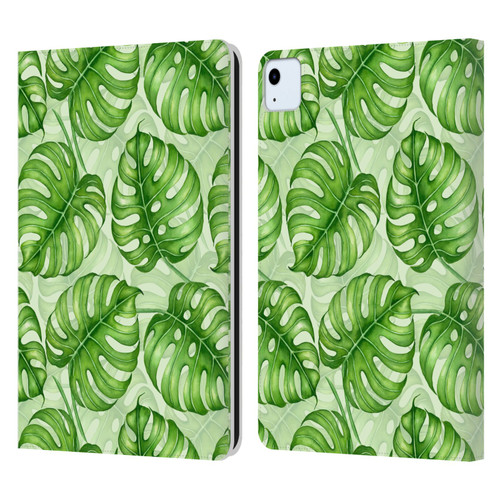 Katerina Kirilova Fruits & Foliage Patterns Monstera Leather Book Wallet Case Cover For Apple iPad Air 2020 / 2022