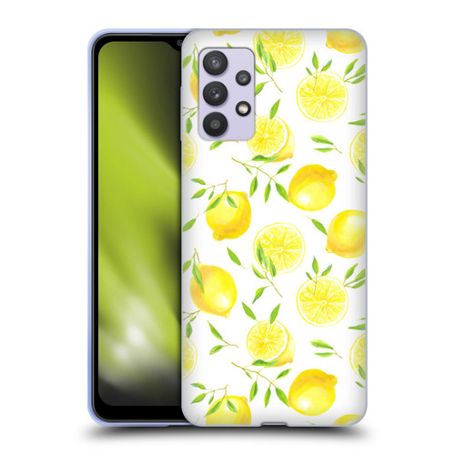 Katerina Kirilova Fruits & Foliage Patterns Lemons Soft Gel Case for Samsung Galaxy A32 5G / M32 5G (2021)