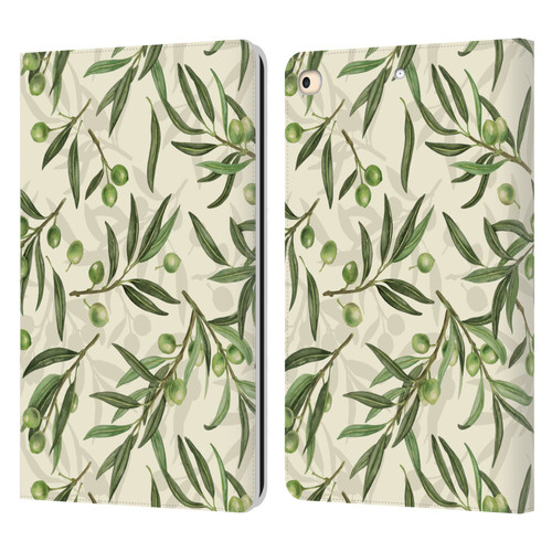 Katerina Kirilova Fruits & Foliage Patterns Olive Branches Leather Book Wallet Case Cover For Apple iPad 9.7 2017 / iPad 9.7 2018