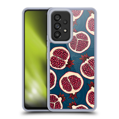 Katerina Kirilova Fruits & Foliage Patterns Pomegranate Slices Soft Gel Case for Samsung Galaxy A53 5G (2022)