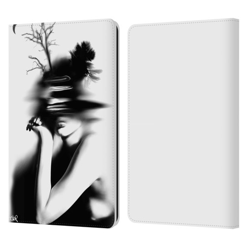 LouiJoverArt Black And White The Mystery Of Never Leather Book Wallet Case Cover For Amazon Kindle Paperwhite 1 / 2 / 3