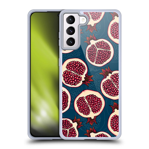 Katerina Kirilova Fruits & Foliage Patterns Pomegranate Slices Soft Gel Case for Samsung Galaxy S21+ 5G