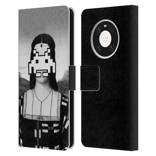 LouiJoverArt Black And White Renaissance Invaders Leather Book Wallet Case Cover For Huawei Mate 40 Pro 5G